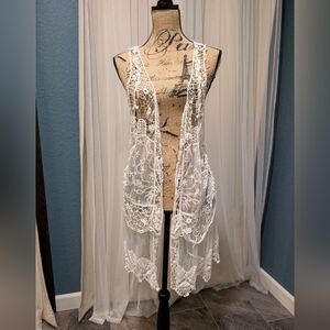 Boho Lace Tank Kimono